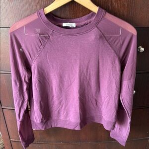 Garage Purple Long Sleeve Crop Sweatshirt